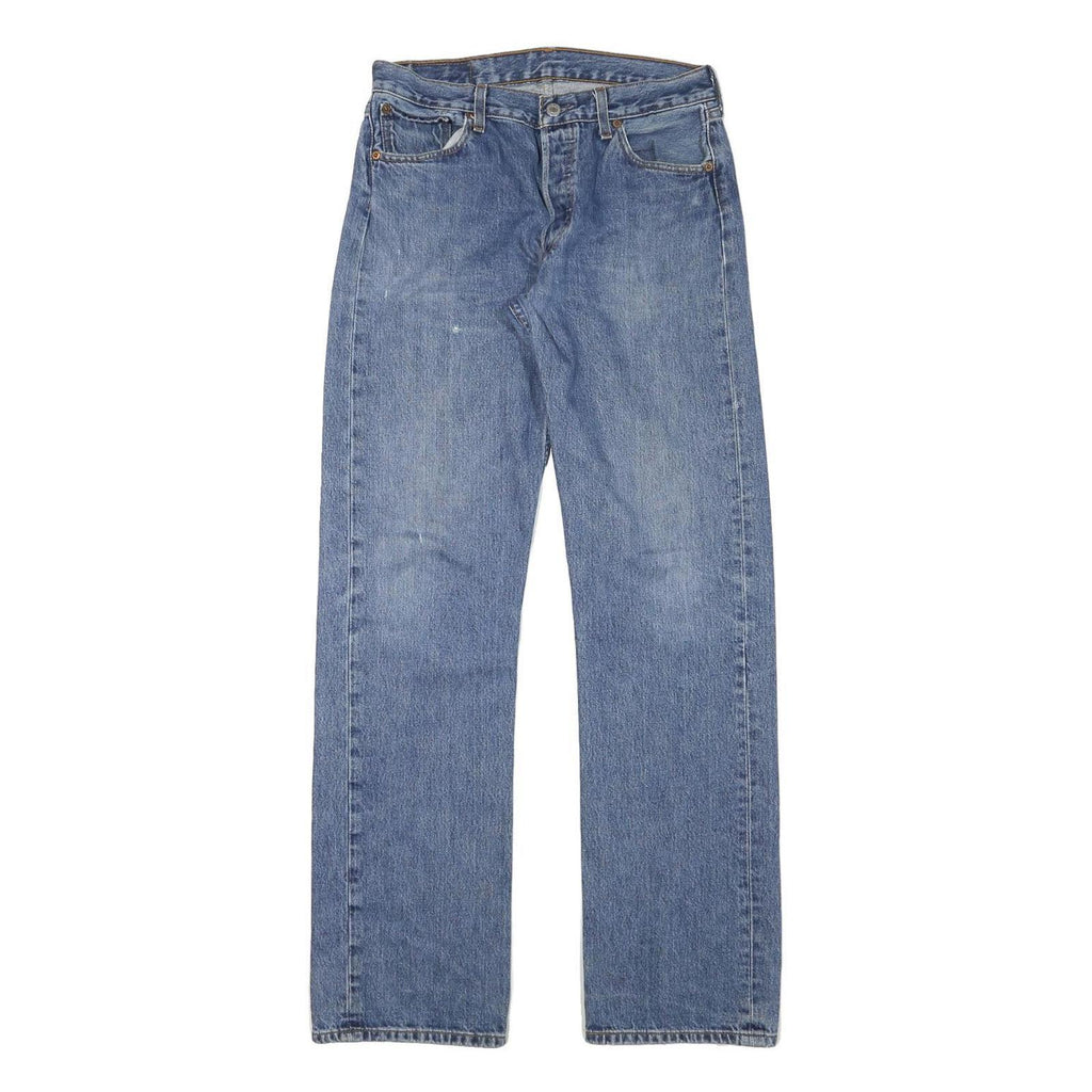 LEVI'S Mens Blue Regular Straight Denim Medium W30 L33 Classic Zip Jeans