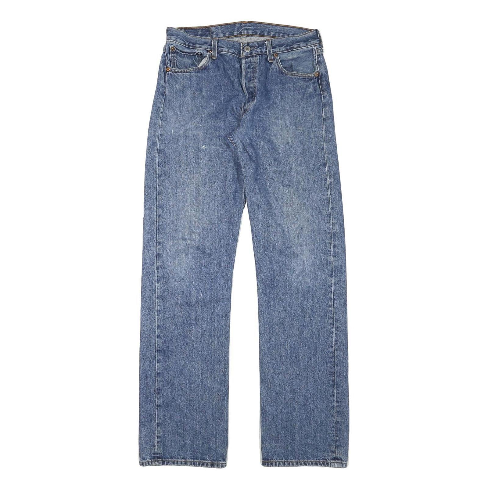 LEVI'S Mens Blue Regular Straight Denim Medium W30 L33 Classic Zip Jeans