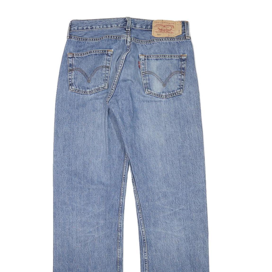 LEVI'S Mens Blue Regular Straight Denim Medium W30 L33 Classic Zip Jeans