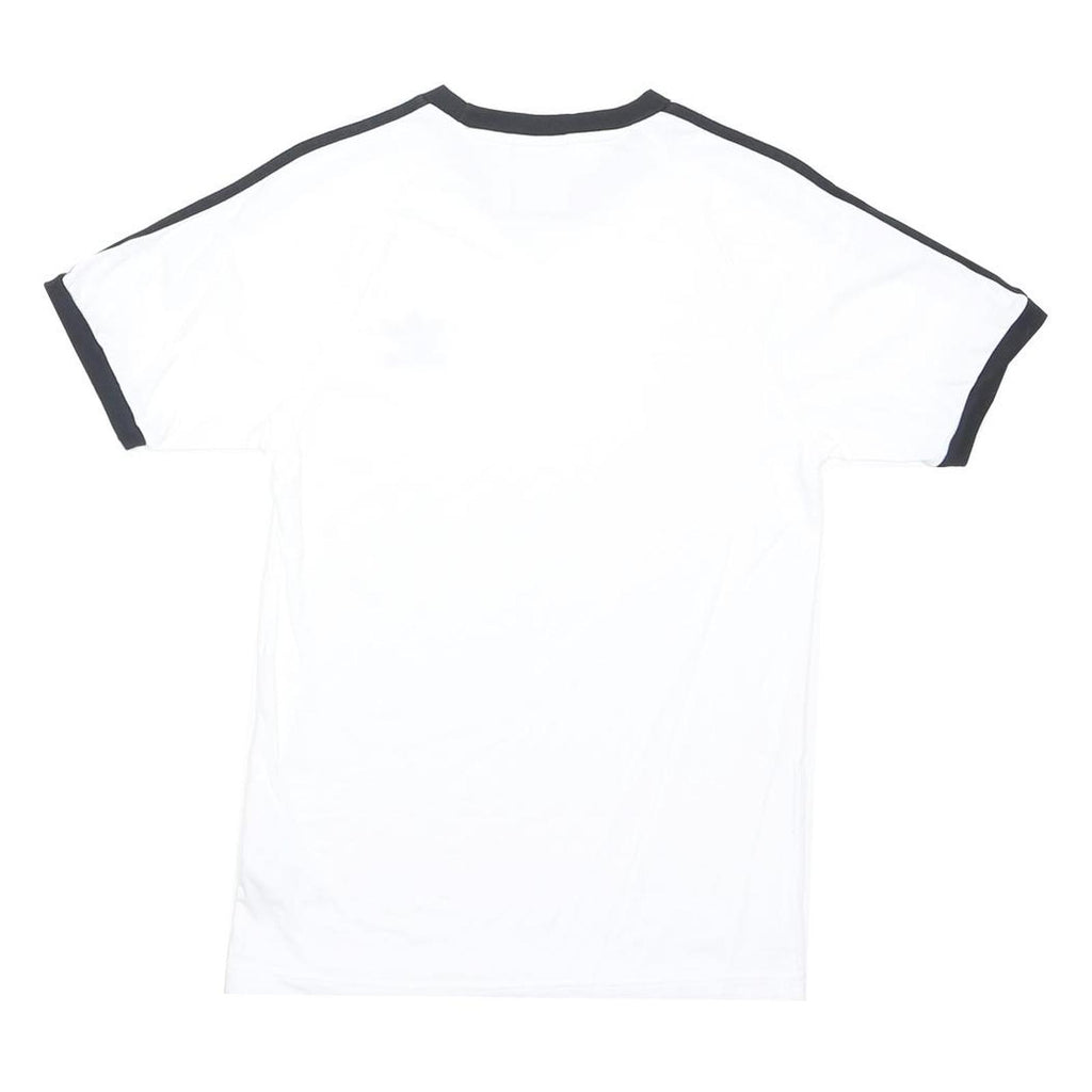 ADIDAS ORIGINALS Mens White & Black Classic T-Shirt S Short Sleeve Crew Neck