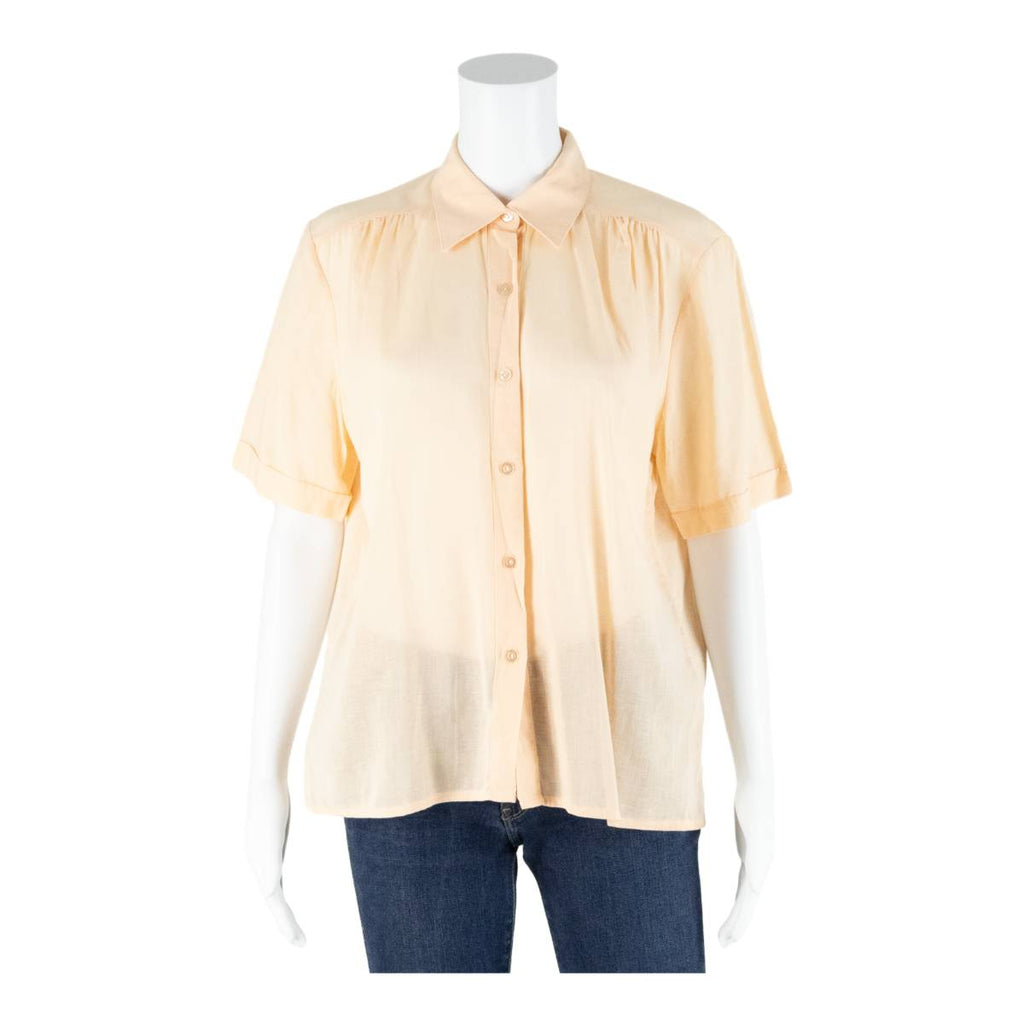 WOLLEN KELLER Womens Shirt Orange Collared S