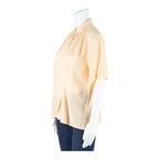 WOLLEN KELLER Womens Shirt Orange Collared S