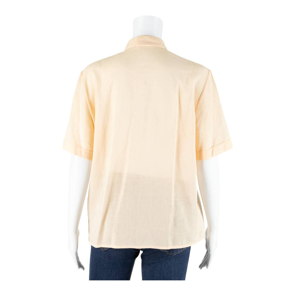 WOLLEN KELLER Womens Shirt Orange Collared S