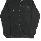 WRANGLER Mens Black Zip Jacket S Cotton Blend Hooded Casual Lightweight