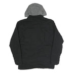 WRANGLER Mens Black Zip Jacket S Cotton Blend Hooded Casual Lightweight