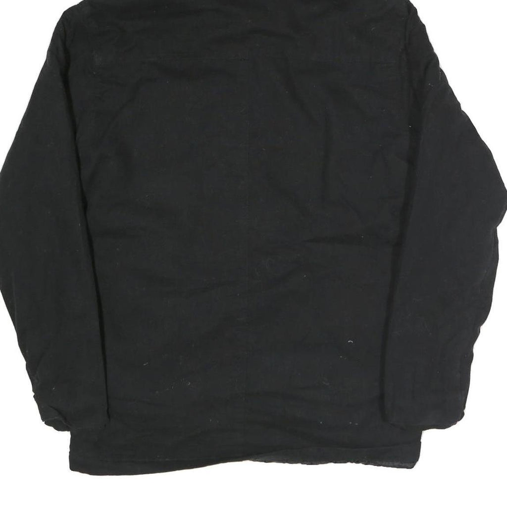 WRANGLER Mens Black Zip Jacket S Cotton Blend Hooded Casual Lightweight