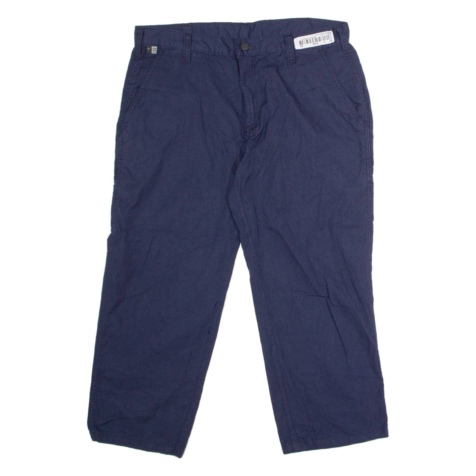 CARHARTT Flame Resistant Workwear Carpenter Mens Trousers Blue Straight W34 L24