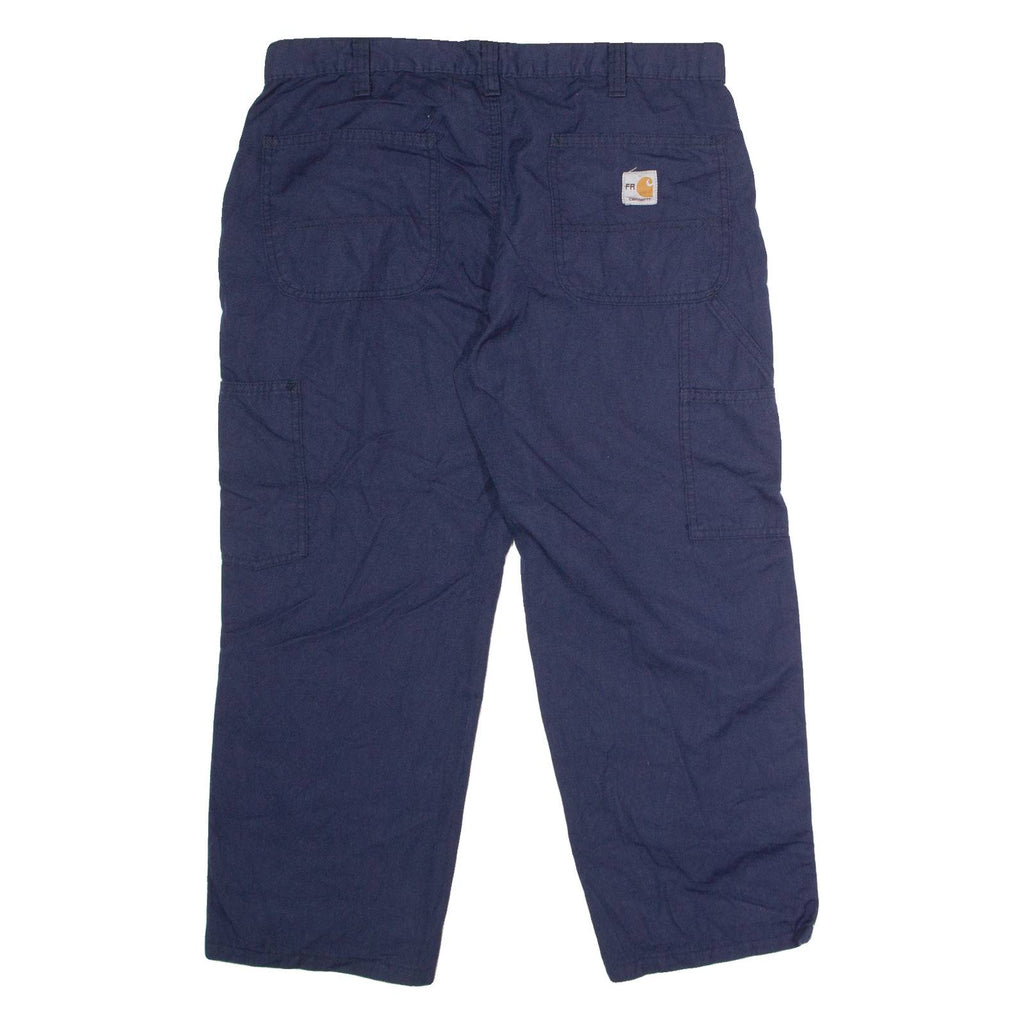 CARHARTT Flame Resistant Workwear Carpenter Mens Trousers Blue Straight W34 L24
