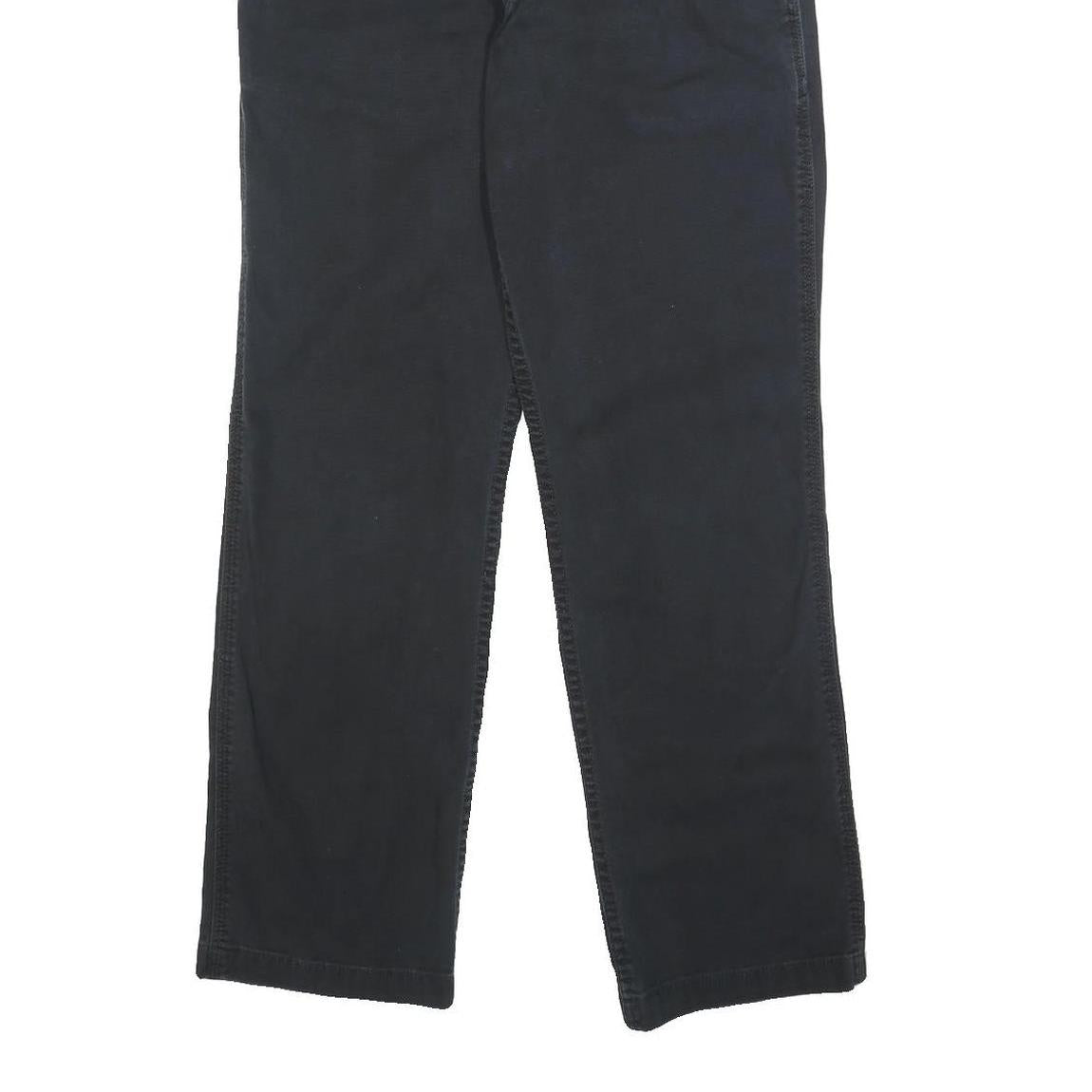 CARHARTT Mens Relaxed Black Cotton Blend Trousers W30 L32 Workwear Zip