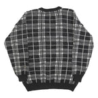 Organically Grown Womens Black & White Patterned Button Up Jumper L Acrylic