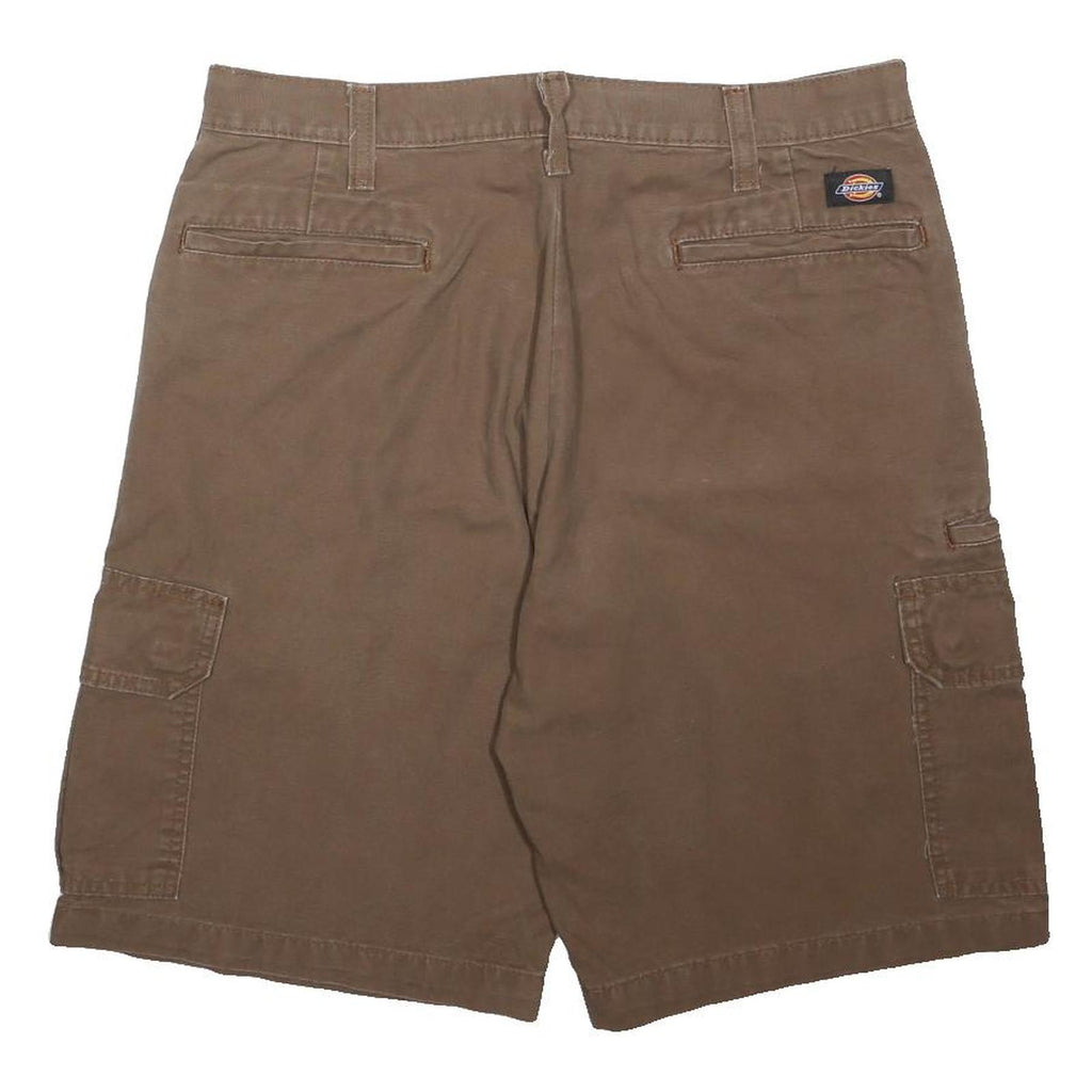 DICKIES Mens Shorts Brown Cargo Cotton Blend M W32 Casual Workwear Pocketed