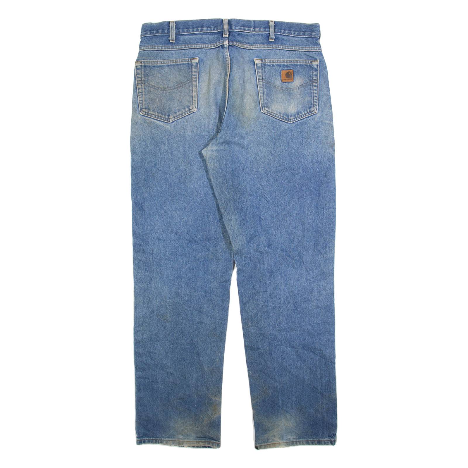 CARHARTT Mens Jeans Blue Relaxed Straight W38 L34
