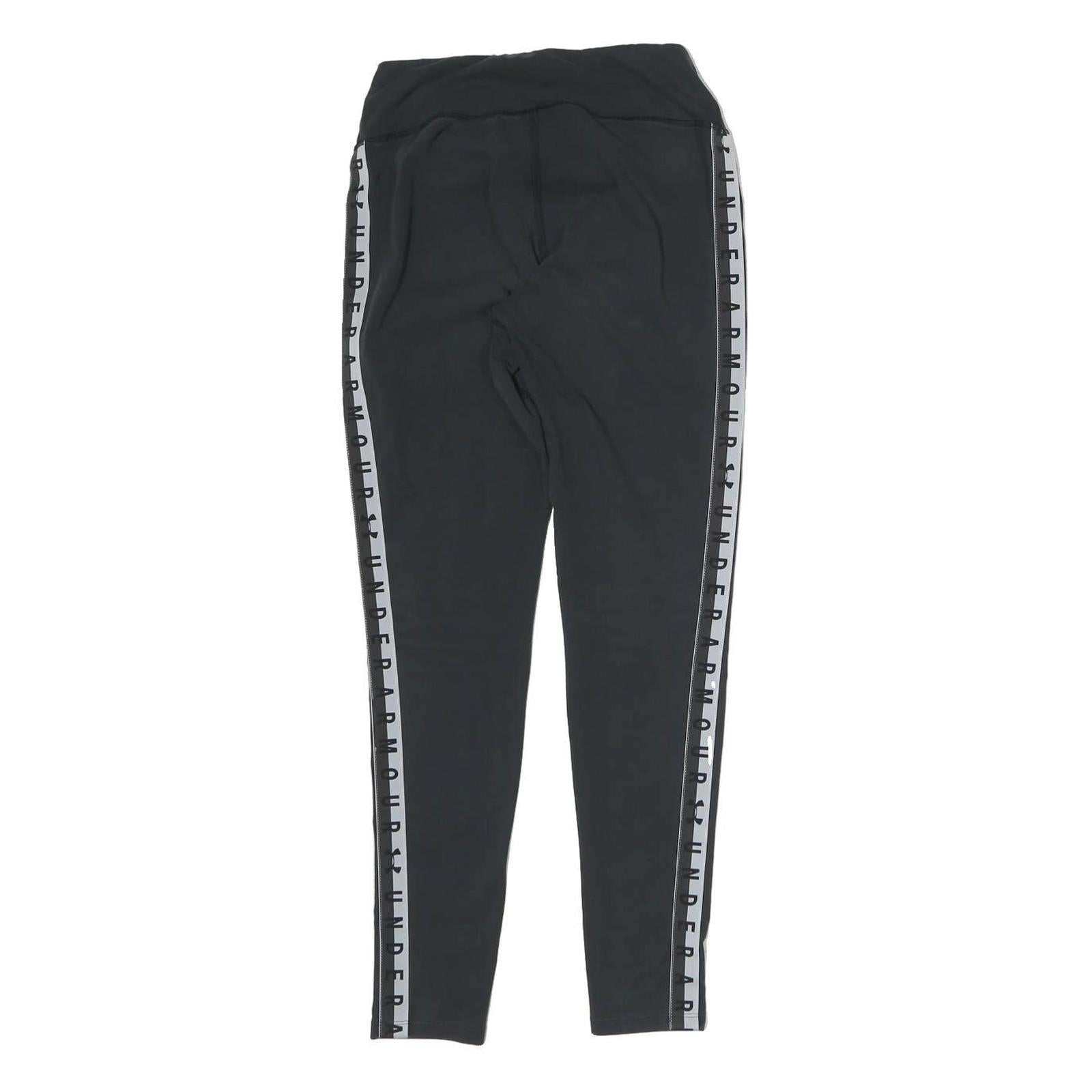 UNDER ARMOUR Womens Black Joggers S W26 Logo Stripe Slim Fit