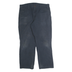 DICKIES Mens Navy Blue Regular Fit Straight Leg Trousers W36 L30 Cotton Blend