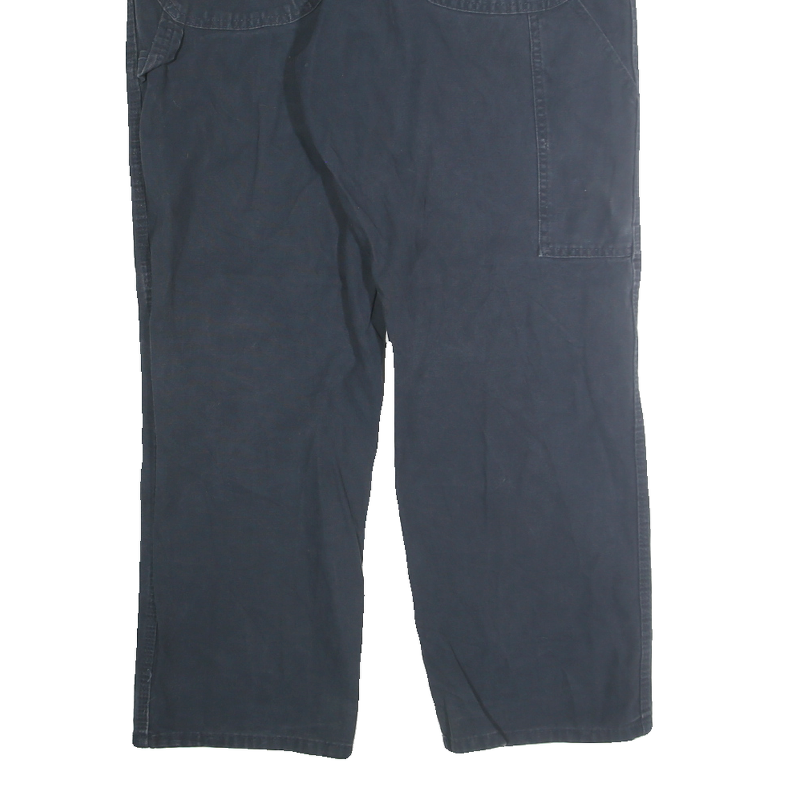 DICKIES Mens Navy Blue Regular Fit Straight Leg Trousers W36 L30 Cotton Blend