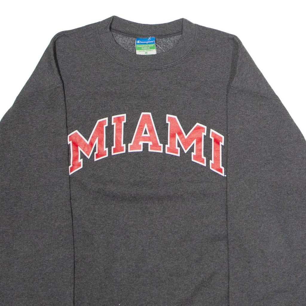 CHAMPION Miami Mens Sweatshirt Grey Crew Neck USA M