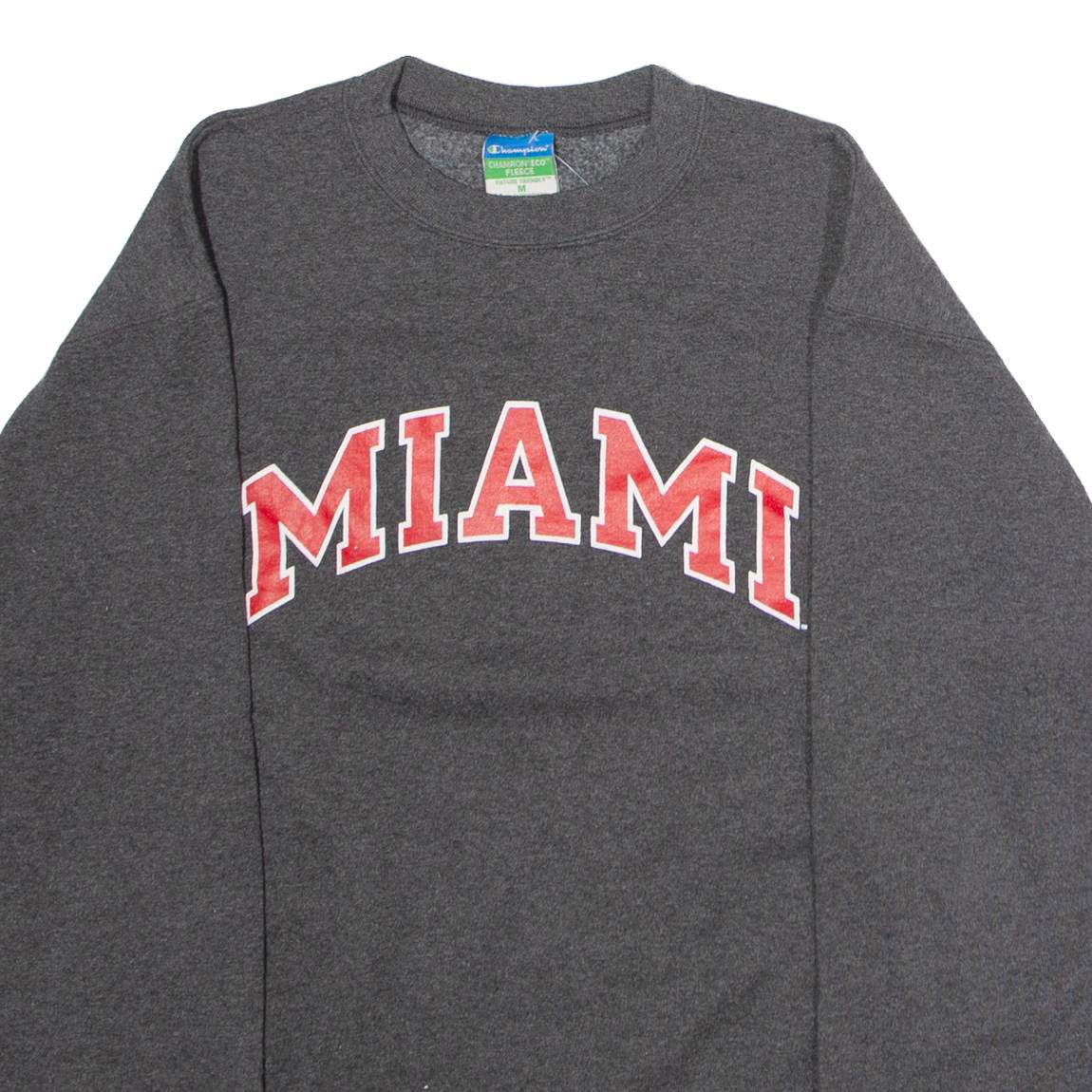 CHAMPION Miami Mens Sweatshirt Grey Crew Neck USA M