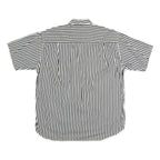 CHRISTIAN DIOR Mens Black & White Striped Cotton Shirt M Button Down Casual