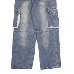 TARGET Mens Relaxed Blue Denim Relaxed Fit Cargo Pocket W26 L28 Workwear Jeans