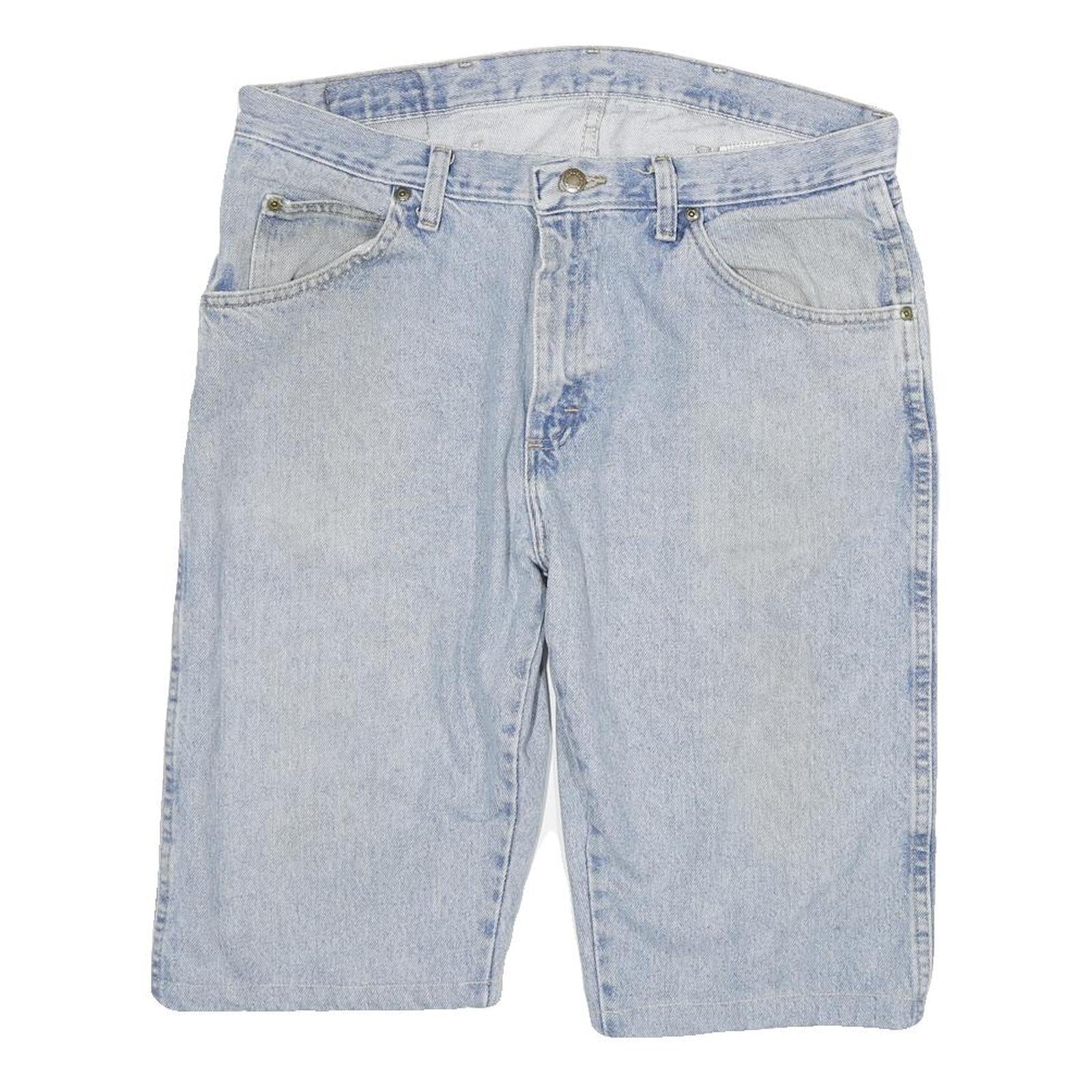 WRANGLER Mens Denim Blue Casual Shorts XL W34 Cotton Blend Classic Fit