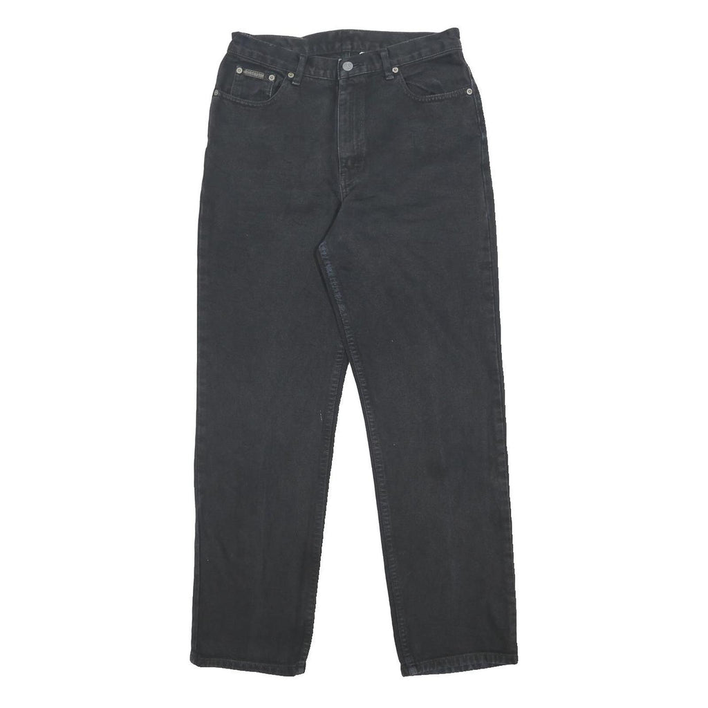 CALVIN KLEIN JEANS Womens Regular Black Denim W29 L30 Classic Cotton Zip Pockets