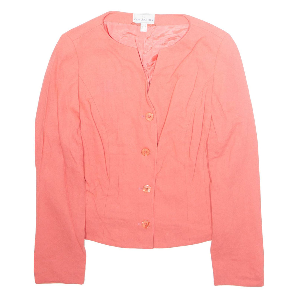 COLLECTION Womens Blazer Jacket Pink S