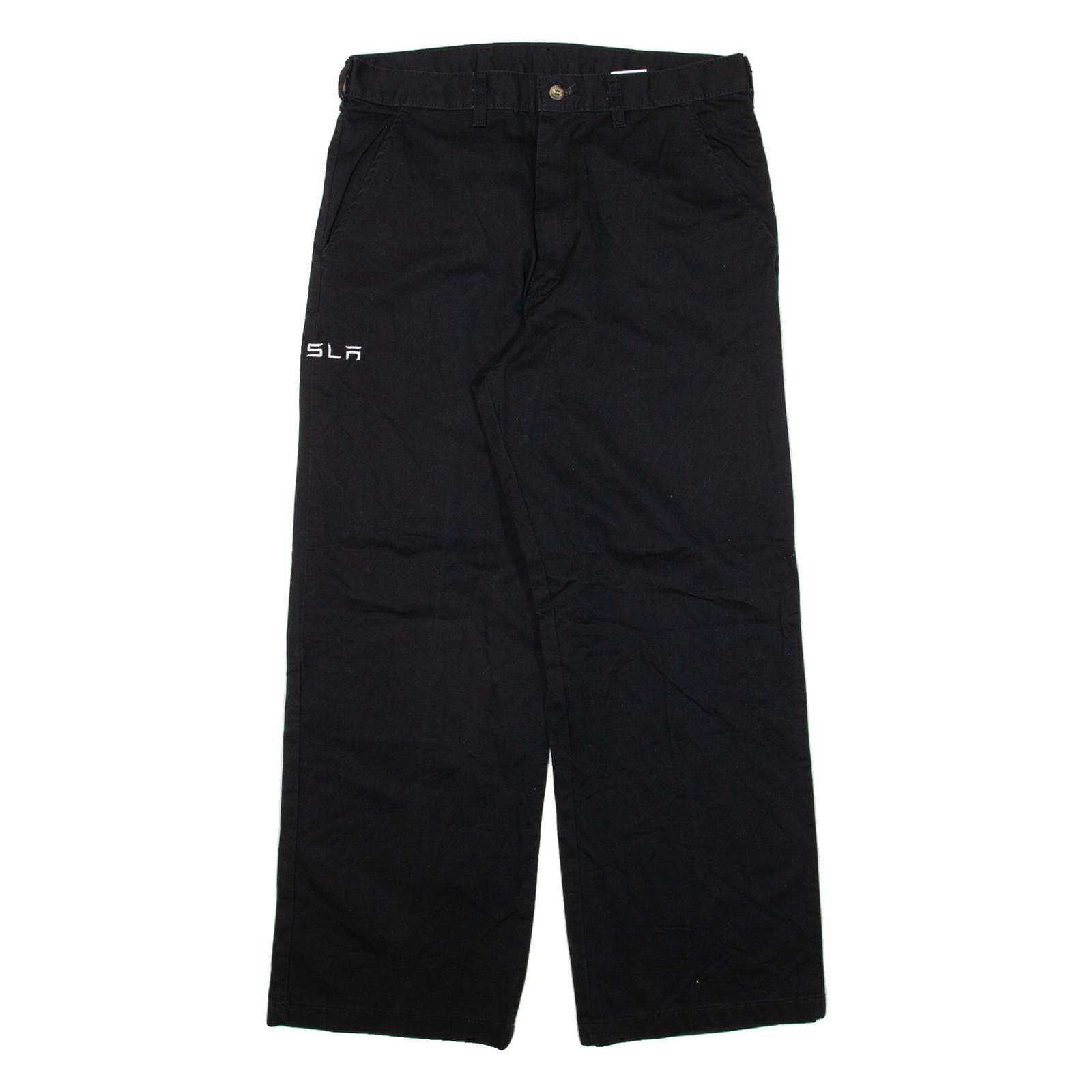DICKIES Womens Trousers Black Relaxed Straight W30 L27