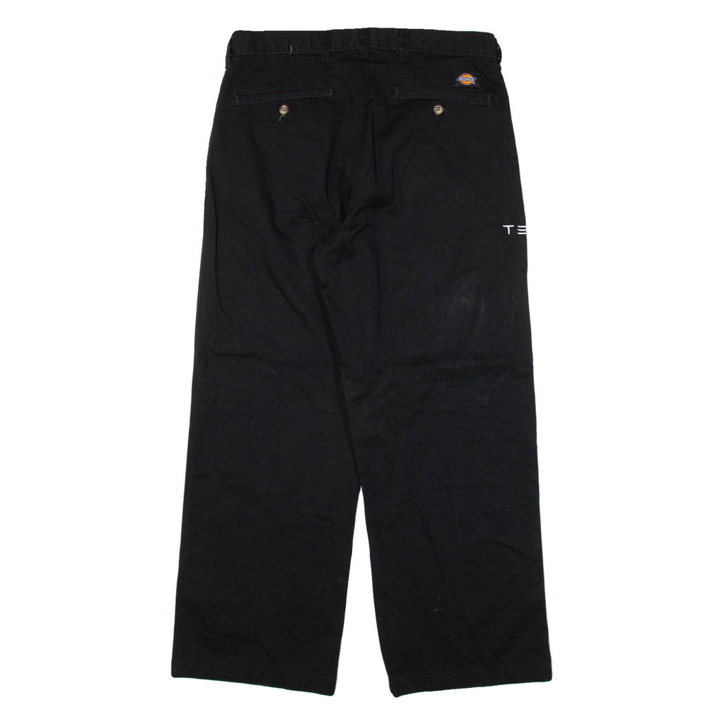 DICKIES Womens Trousers Black Relaxed Straight W30 L27