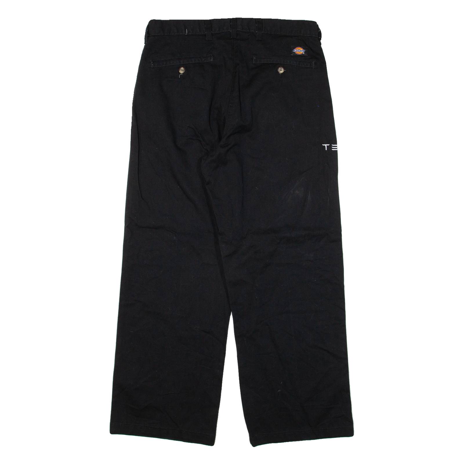 DICKIES Womens Trousers Black Relaxed Straight W30 L27