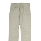 LEVI'S Mens Cotton Beige Regular Straight Trousers W30 L30 Zip Closure Classic