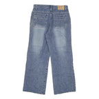 MZ JEANS Mens Blue Relaxed Patchwork Denim Stone Wash W30 L28 Zip Closure