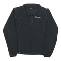 BERGHAUS Womens Black Plain Polyester Pullover Jumper UK 14 Outdoor Casual