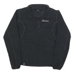 BERGHAUS Womens Black Plain Polyester Pullover Jumper UK 14 Outdoor Casual