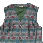 ILANY Womens Multicoloured Button Jacket L Polyester Blend Striped Pattern