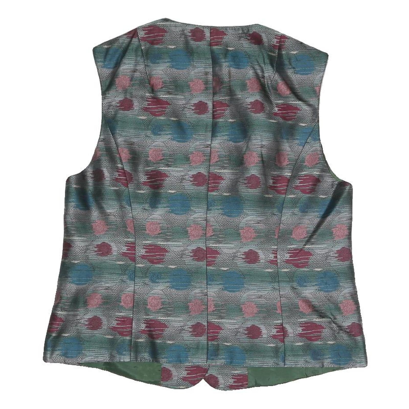 ILANY Womens Multicoloured Button Jacket L Polyester Blend Striped Pattern