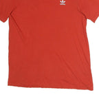 ADIDAS Mens Red Crew Neck T-Shirt XL Cotton Casual Sportswear