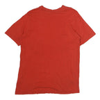 ADIDAS Mens Red Crew Neck T-Shirt XL Cotton Casual Sportswear