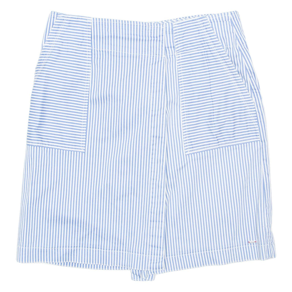 TOMMY HILFIGER Womens Straight Skirt Blue Knee Length Striped UK 8