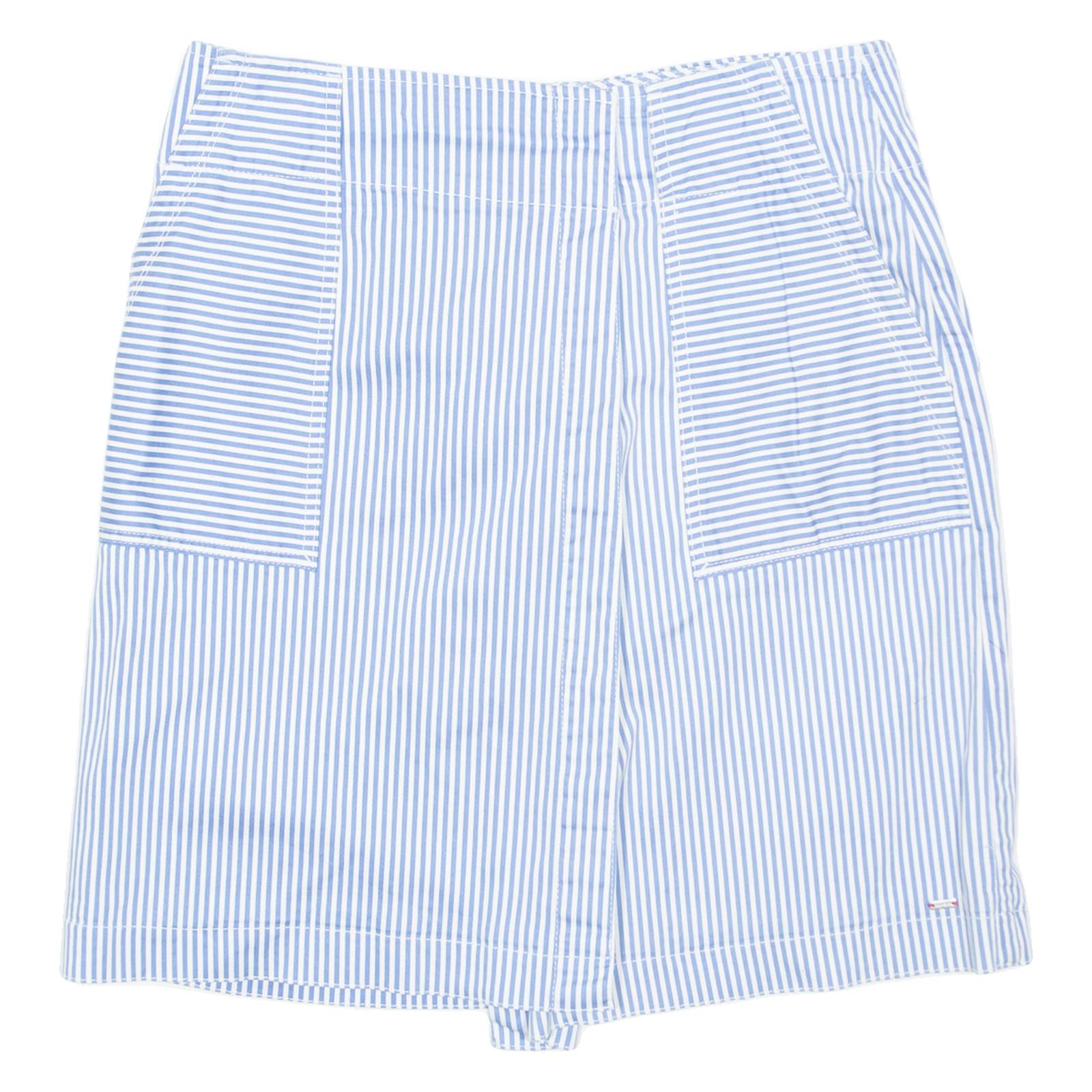 TOMMY HILFIGER Womens Straight Skirt Blue Knee Length Striped UK 8