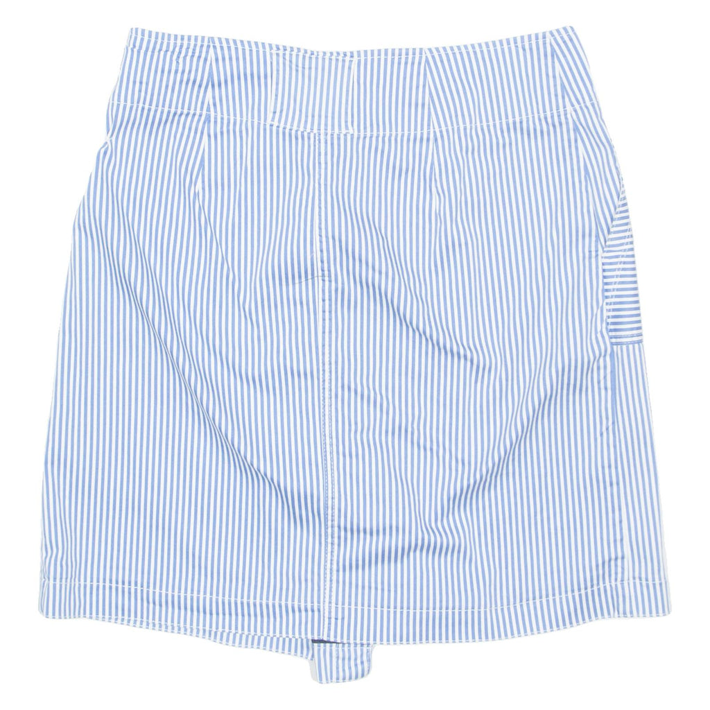 TOMMY HILFIGER Womens Straight Skirt Blue Knee Length Striped UK 8