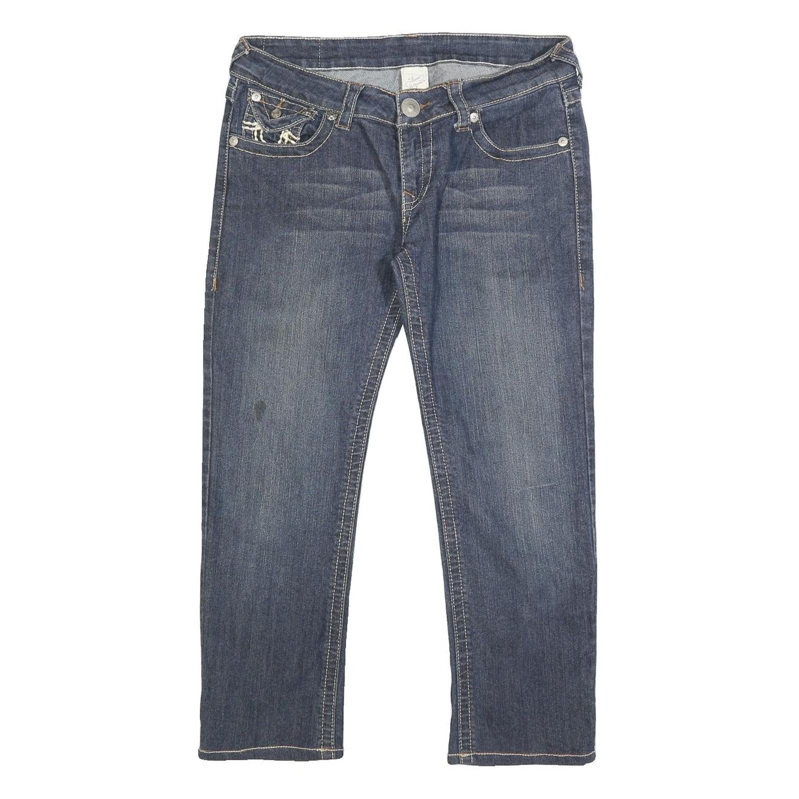 TRUE RELIGION Womens Jeans Blue Regular Straight Denim Medium W30 L25 Authentic