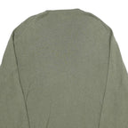 POLO RALPH LAUREN Mens Green Jumper Plain V-Neck Basic Knit XL Soft Cotton