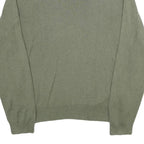 POLO RALPH LAUREN Mens Green Jumper Plain V-Neck Basic Knit XL Soft Cotton