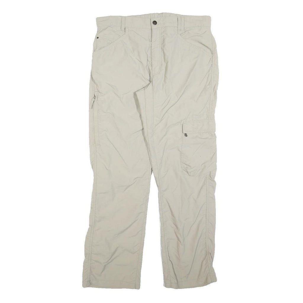 SALEWA Womens Regular Fit Beige Lightweight Polyester Blend Trousers W34 L32