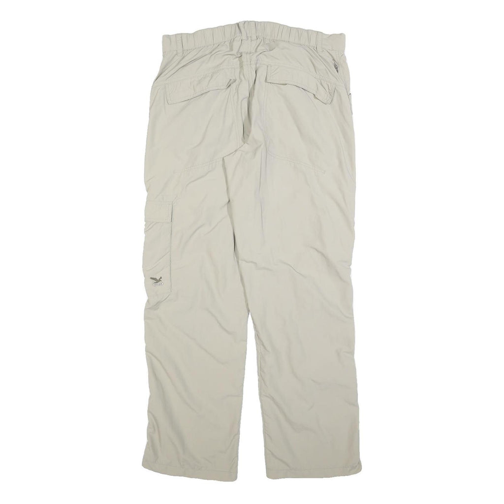SALEWA Womens Regular Fit Beige Lightweight Polyester Blend Trousers W34 L32