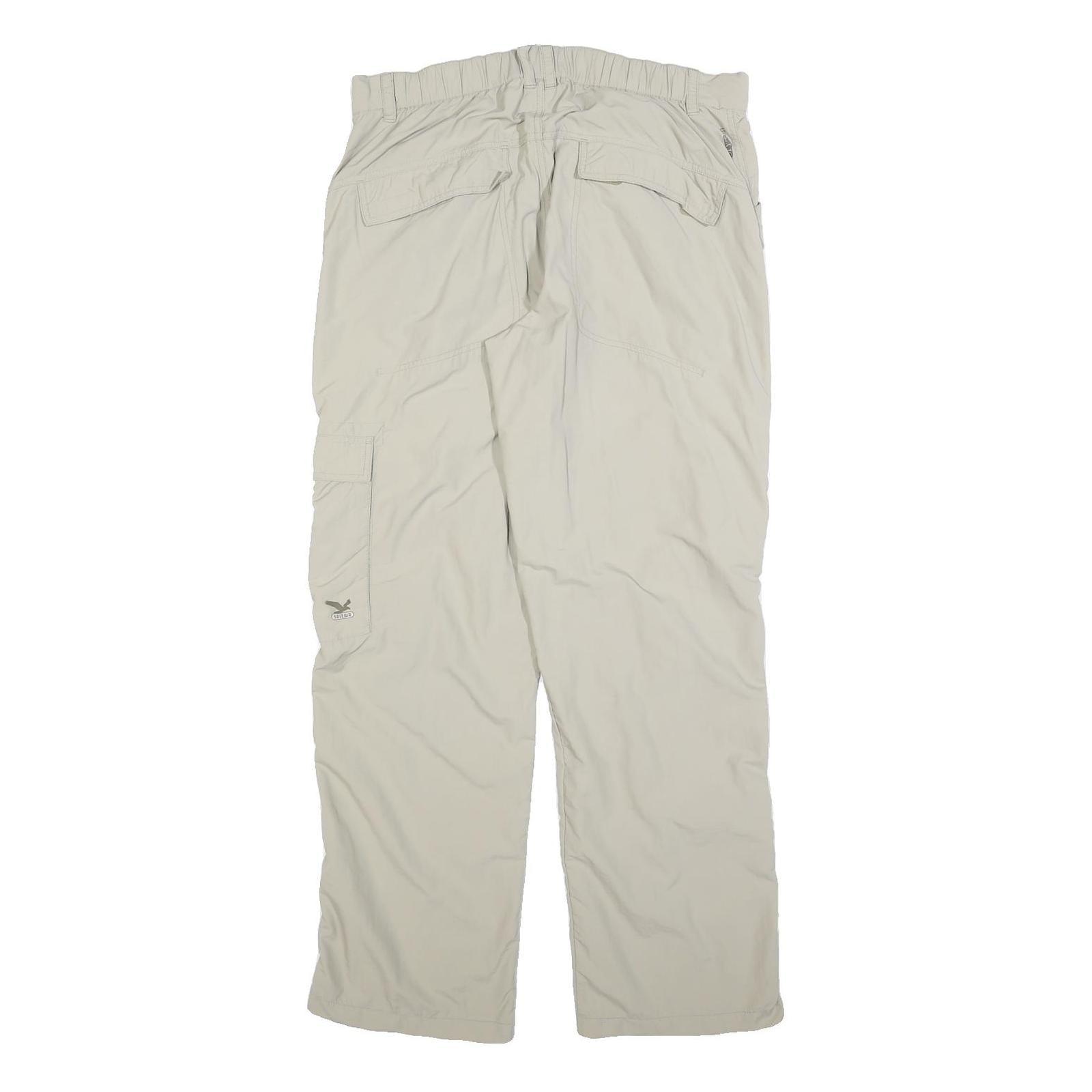 SALEWA Womens Regular Fit Beige Lightweight Polyester Blend Trousers W34 L32