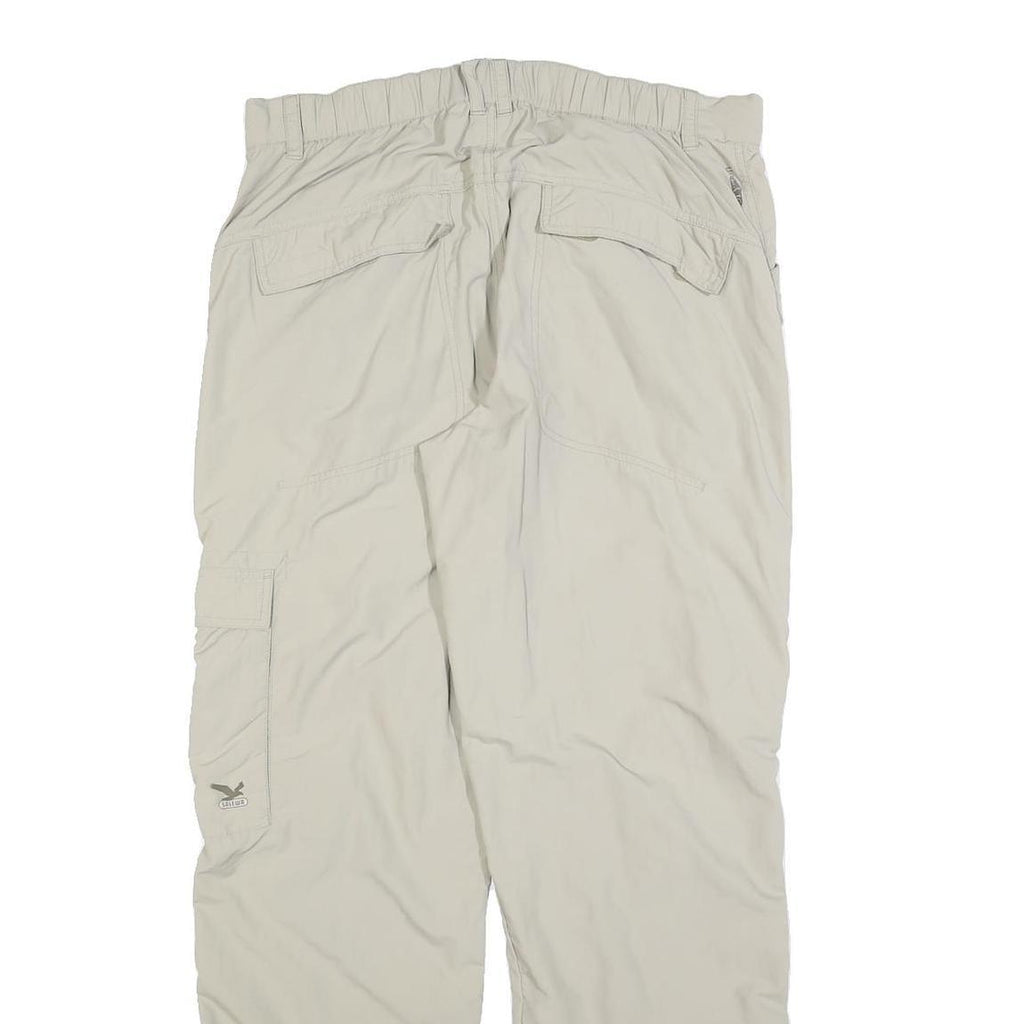 SALEWA Womens Regular Fit Beige Lightweight Polyester Blend Trousers W34 L32