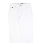 TOMMY HILFIGER Womens Jeans White Regular Straight Denim W32 L30 Classic Casual