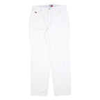 TOMMY HILFIGER Womens Jeans White Regular Straight Denim W32 L30 Classic Casual