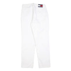 TOMMY HILFIGER Womens Jeans White Regular Straight Denim W32 L30 Classic Casual